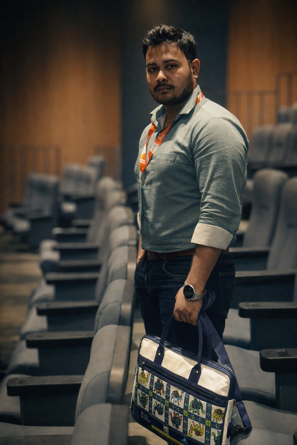 Dhairya Swaraj at a conference auditorium